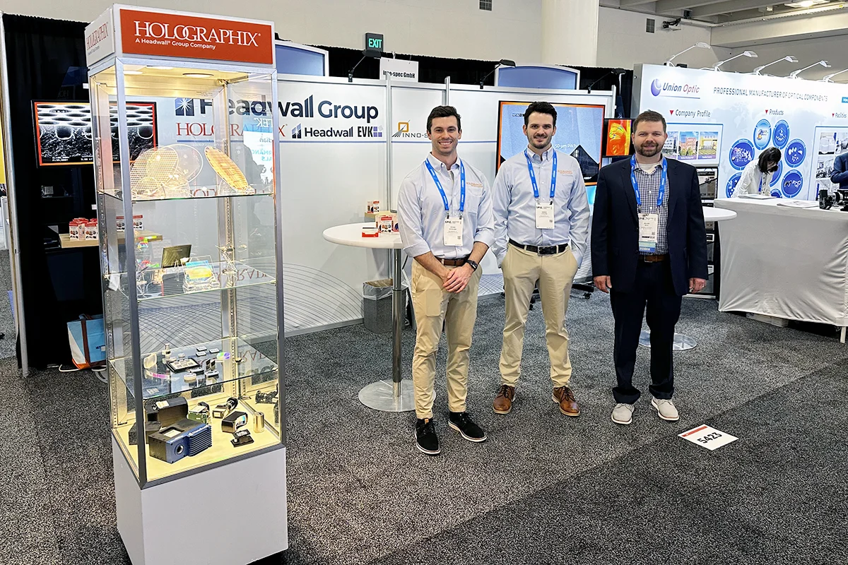 Headwall Group booth with Holographix, Headwall, inno-spec, perClass, and EVK