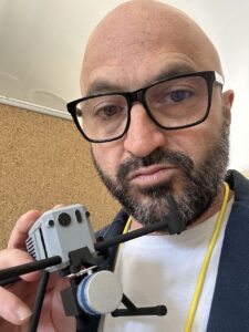 EARSeL 2025 Francesco Beccari and tiny drone model with Headwall Nano HP + LiDAR
